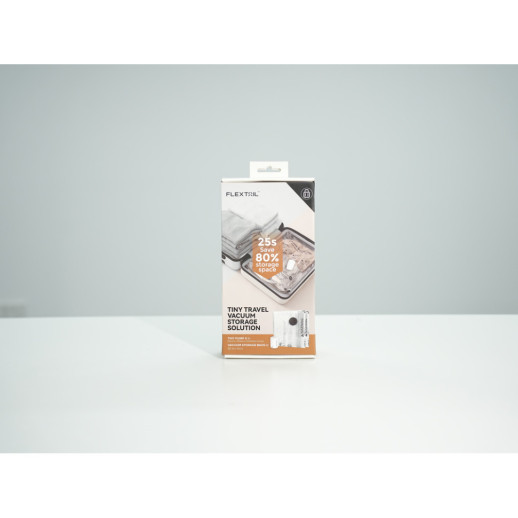 Насос-фонарь кемпинговый Flextail Tiny Pump Х, чёрный с вакуумными пакетами 2 шт (50х70)
