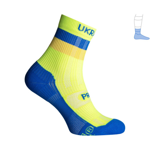 Компрессионные носки защитные летние Protector ShortDry Ultra сине-салатовые M 40-43