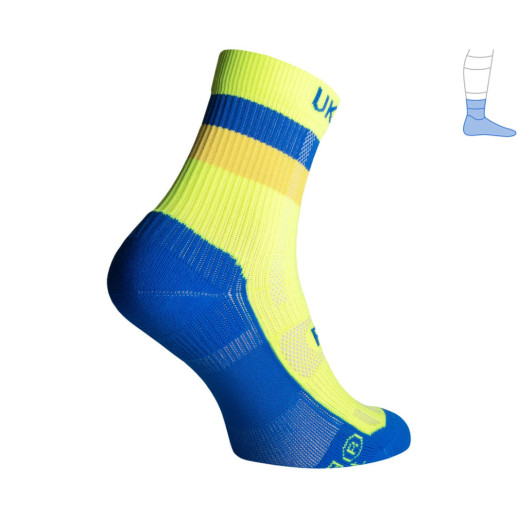 Компрессионные носки защитные летние Protector ShortDry Ultra сине-салатовые M 40-43