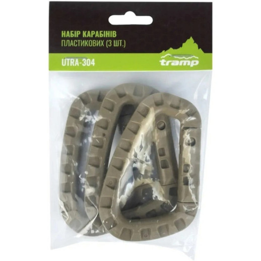 Набор карабинов пластиковых Tramp 3 шт coyote UTRA-304