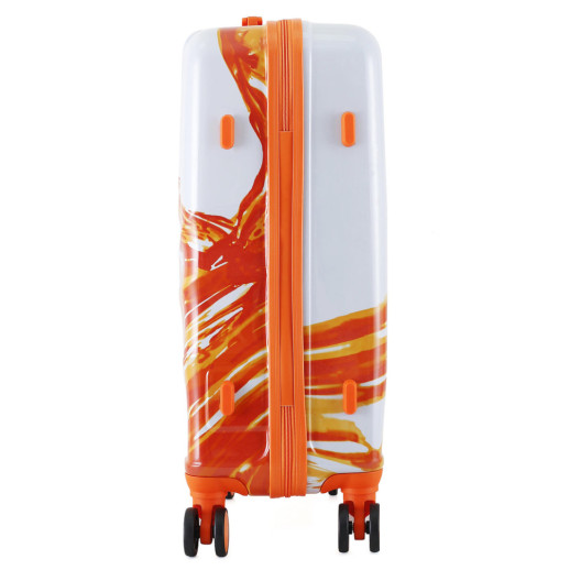 Чемодан Semi Line 24" (M) White/Orange Print (T5655-2)