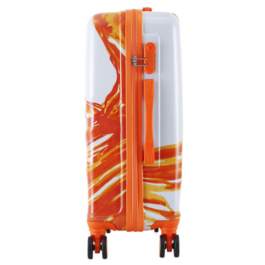 Чемодан Semi Line 24" (M) White/Orange Print (T5655-2)
