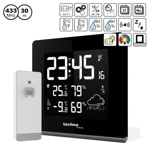 Метеостанция Technoline WS9065 Black (WS9065)