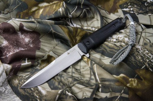 Нож Kizlyar Supreme Alpha сатин, сталь D2, камо ножны