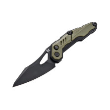 Нож Hightron Spectron, M390, GFN, зеленый, черный клинок