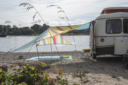 Тент High Peak Bent Caribbean Canvas AO Stripe Lime Punch (50008)