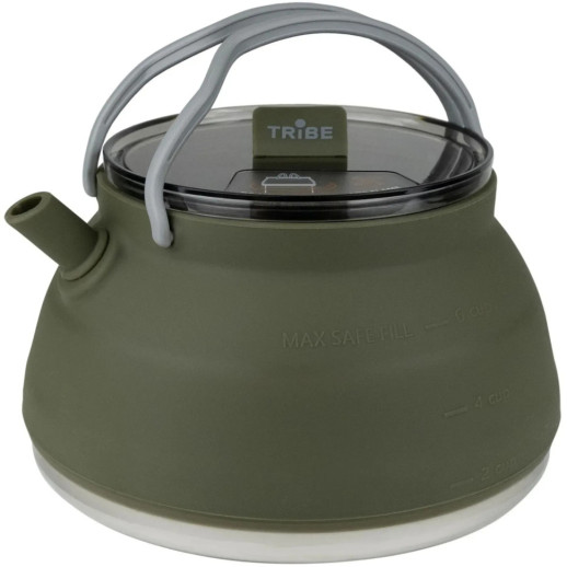 Чайник Tribe Collapsible Kettle 1,5 л силиконовый T-FF-0026, olive