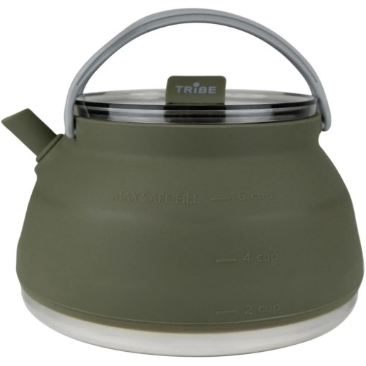 Чайник Tribe Collapsible Kettle 1,5 л силиконовый T-FF-0026, olive