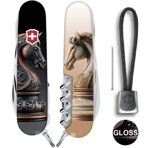 Складной нож Victorinox HUNTSMAN ZODIAC Шахматный конь 1.3713.3.Z5310pk