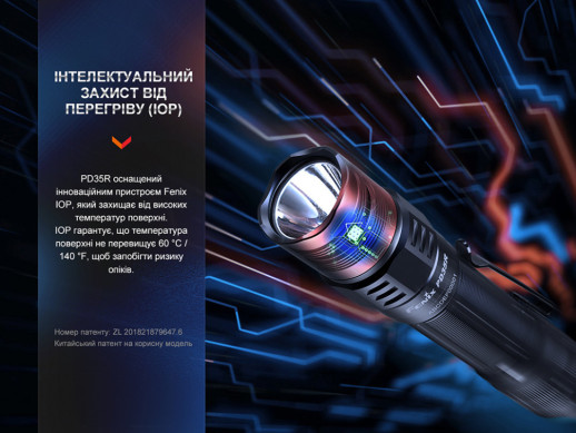 Фонарь ручной Fenix PD35R (сдертая краска на резьбе)