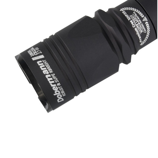 Туристический фонарь Armytek Dobermann Pro, черный, XHP35 HI, теплый,1580 люмен (F02102BW)
