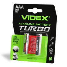 Батарейки щелочные Videx LR03/AAA Turbo 2шт упак
