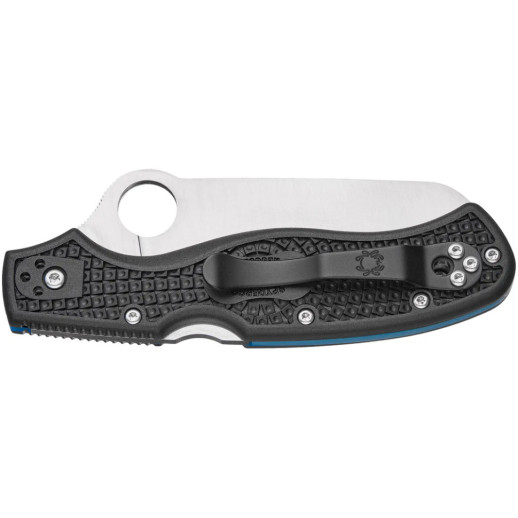 Нож Spyderco Rescue 3, Thin Blue Line, серрейтор black
