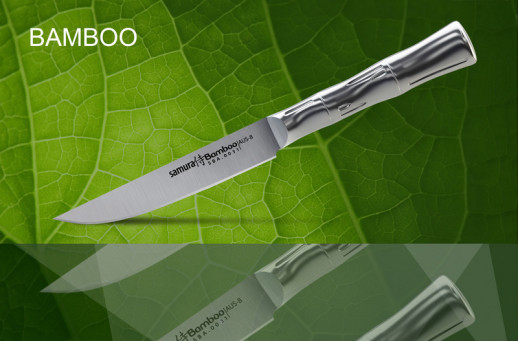 Нож кухонный Samura Bamboo стейковый, 110 мм, SBA-003