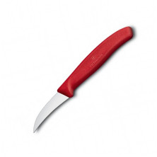 Нож кухонный Victorinox SwissClassic Shaping для чистки, красный