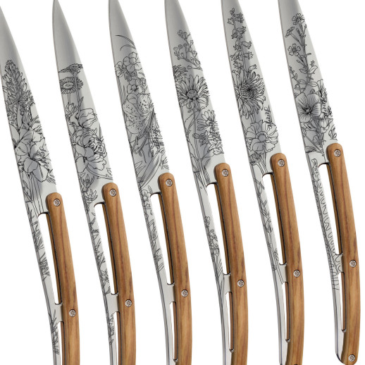 Набор ножей 6 Deejo Steak Knives, mirror finish "Blossom"