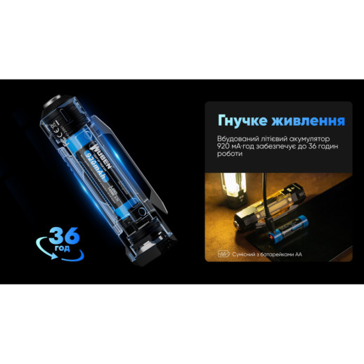 Фонарь Wuben E8, черный