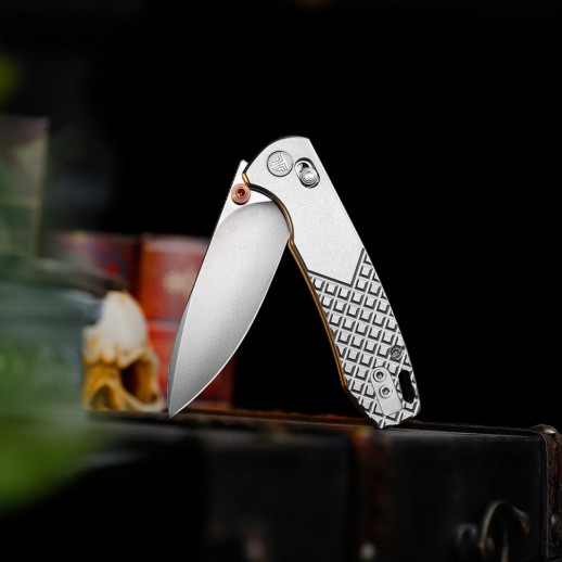 Нож Trivisa Dragonfly-O, M390, Титан, Серебряный (JM03-OT-M)