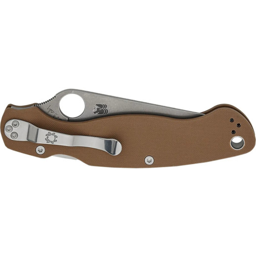 Нож Spyderco Military 2 Sprint Run, CPM 15V, G-10 brown