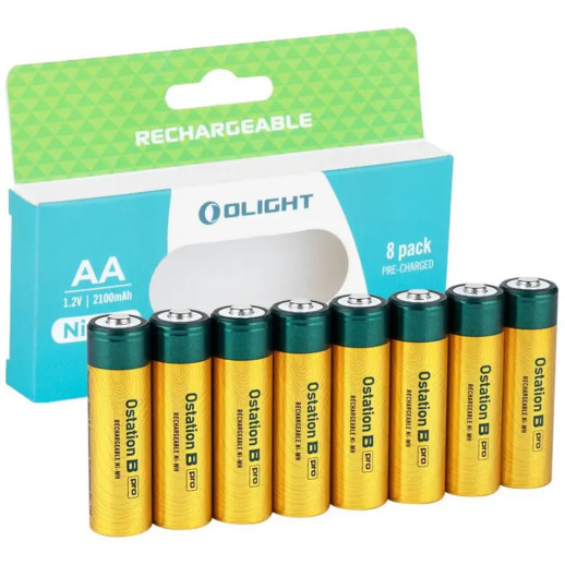 Набор аккумуляторов Olight B Pro AA 2100 mAh. 8 шт