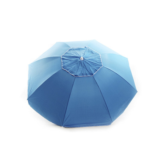 Зонтик пляжный СИЛА с наклоном 2,2м и клапаном усиленный с винтом (28/32) голубой