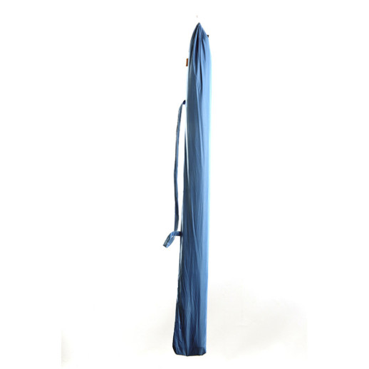 Зонтик пляжный СИЛА с наклоном 2,2м и клапаном усиленный с винтом (28/32) голубой