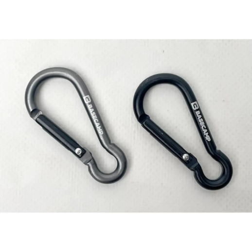 Набор алюминиевых сервисных карабинов Base Camp Omega 6 Straight Set, 2 шт, Black/Grey (BCP 61215)