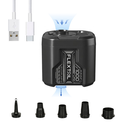 Портативный воздушный насос Flextail Evo Pump 3, 1000 л/мин, черный