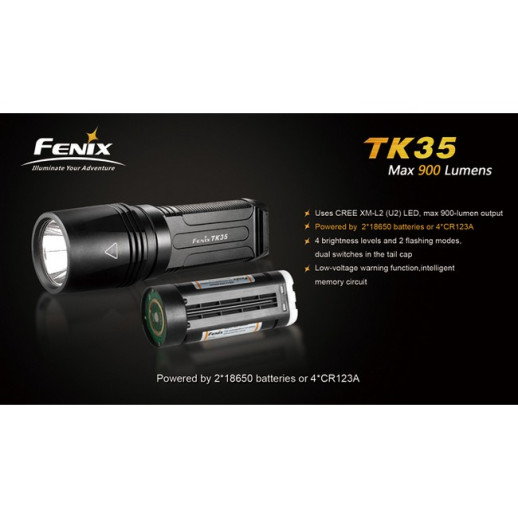 Тактический фонарь Fenix TK35 Cree XM-L2 U2 LED, черный