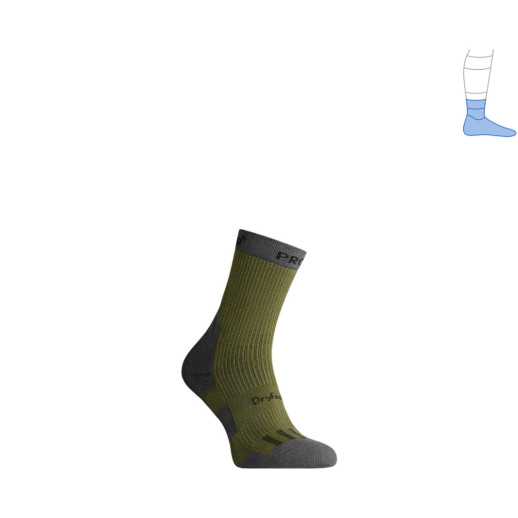 Компрессионные носки защитные демисезонные Protector MidDry+ серо-оливковые S (36-39)