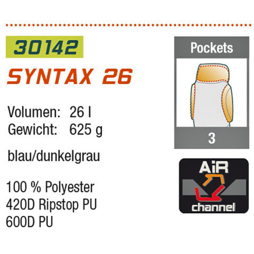 Рюкзак High Peak Syntax 26 (синий/серый)
