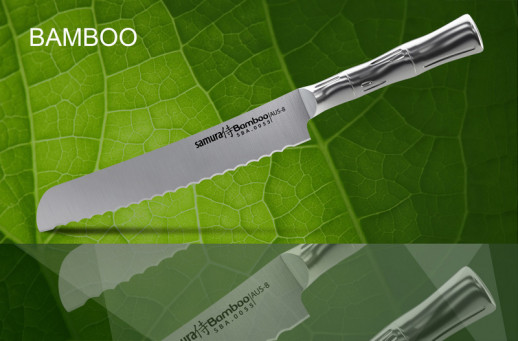 Нож кухонный Samura Bamboo для хлеба, 200 мм, SBA-0055