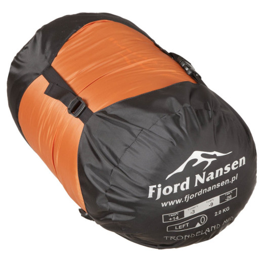 Спальный мешок Fjord Nansen TRONDELAND XL SBS (-3/-9°С), 195 см - Left Zip, orange