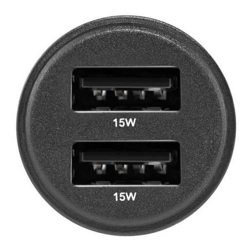 Автомобильное зарядное устройство Brevia ePower DualDrive 15W 2xUSB-A, transparent black
