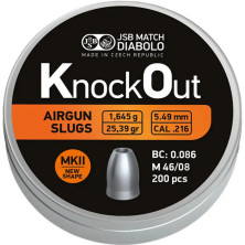 Пули пневматические JSB Diabolo KnockOut Slugs MKII .216