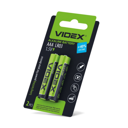 Батарейки щелочные Videx LR03/AAА SB 2шт упак
