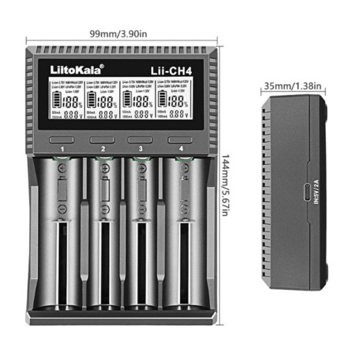 Универсальное зарядное устройство LiitoKala Lii-CH4 5V 2A на 4 канала