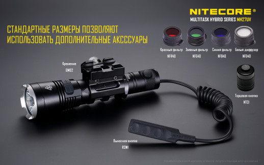 Тактический фонарь с УФ режимом Nitecore MH27UV