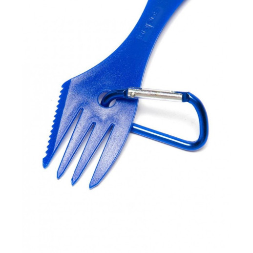 Ложка-вилка с карабином Summit Quattro Space Saving Cutlery Set Синяя