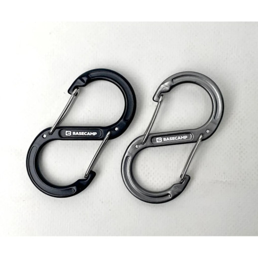 Набор алюминиевых сервисных карабинов Base Camp Sigma 5 Wire Set, 2 шт, Black/Grey (BCP 61015)