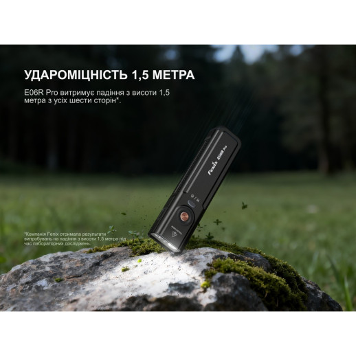 Фонарь наключный Fenix E06R PRO, черный