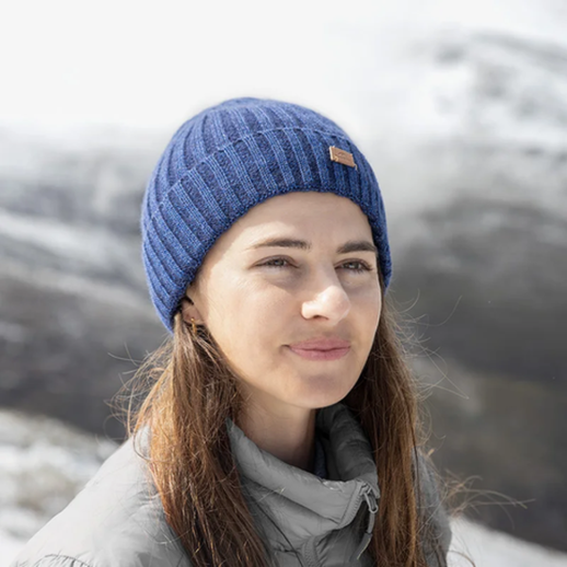 Шапка с подворотом Naturehike NH21FS552, синяя