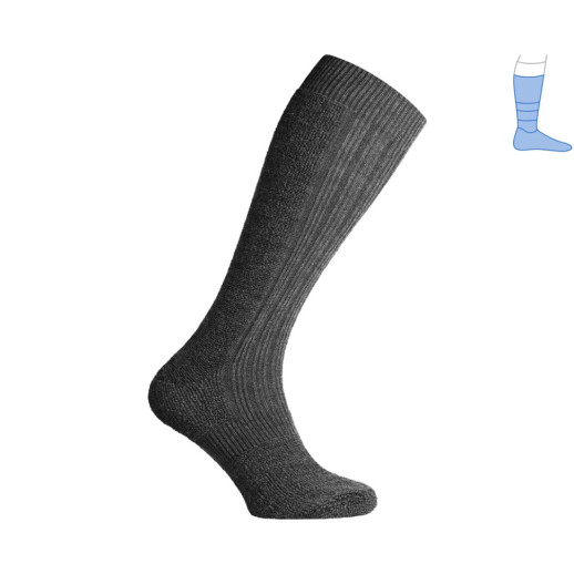 Термо носки защитные зимние Protector LongWinter Active темно-серые S 38-40