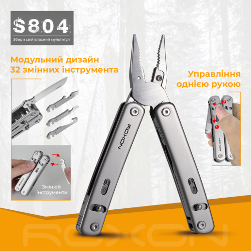 Мультитул Roxon Flex S804 (Открытая упаковка/добавлено недостающее лезвие)