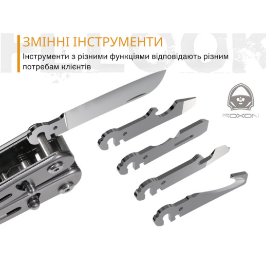 Мультитул Roxon Flex S804 (Открытая упаковка/добавлено недостающее лезвие)