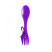 Ложка-вилка с карабином Summit Quattro Space Saving Cutlery Set Фиолетовая