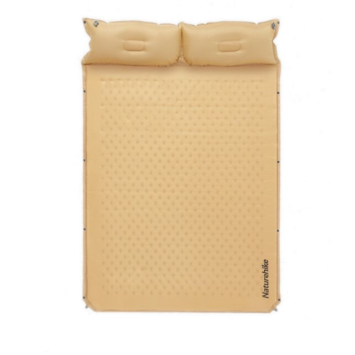 Коврик самонадувающийся двухместный с подушкой Naturehike CNH22DZ013, 30мм, желтый