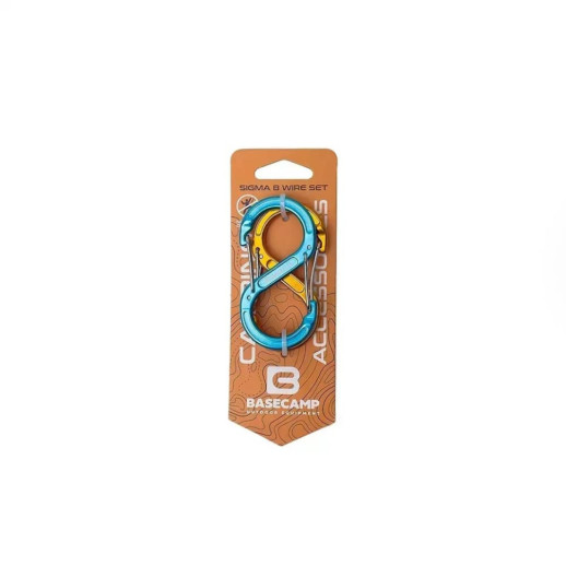 Набор алюминиевых сервисных карабинов Base Camp Sigma 5 Wire Set, 2 шт, Blue/Orange (BCP 61016)