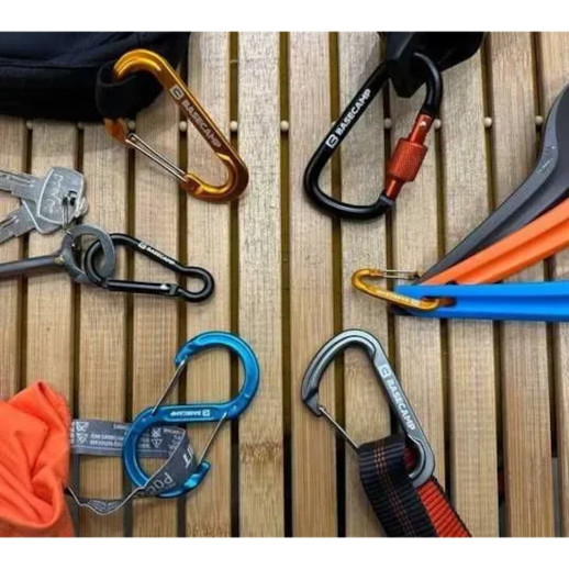 Набор алюминиевых сервисных карабинов Base Camp Sigma 5 Wire Set, 2 шт, Blue/Orange (BCP 61016)