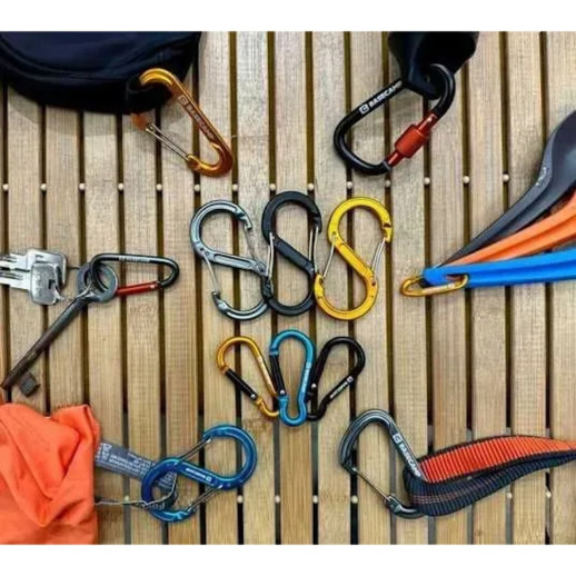 Набор алюминиевых сервисных карабинов Base Camp Sigma 5 Wire Set, 2 шт, Blue/Orange (BCP 61016)